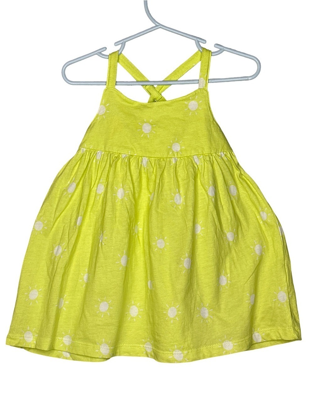 Carter's Baby Dress & Romper Set Lime Green White 18 Months - Picture 2 of 11